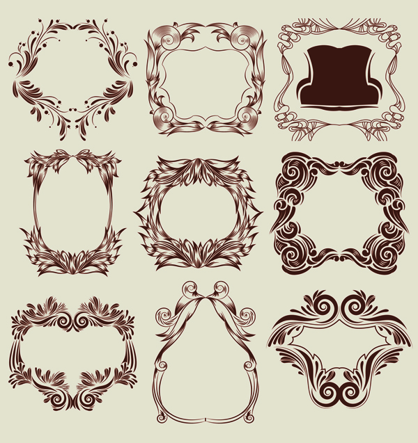 free vector Graceful classical pattern vector